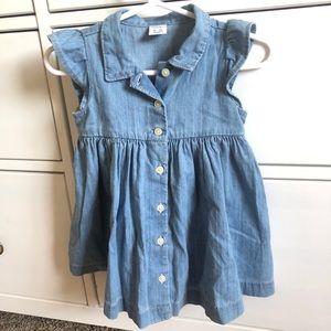 Baby GAP denim chambray button down dress